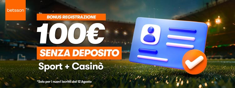 betsson bonus senza deposito